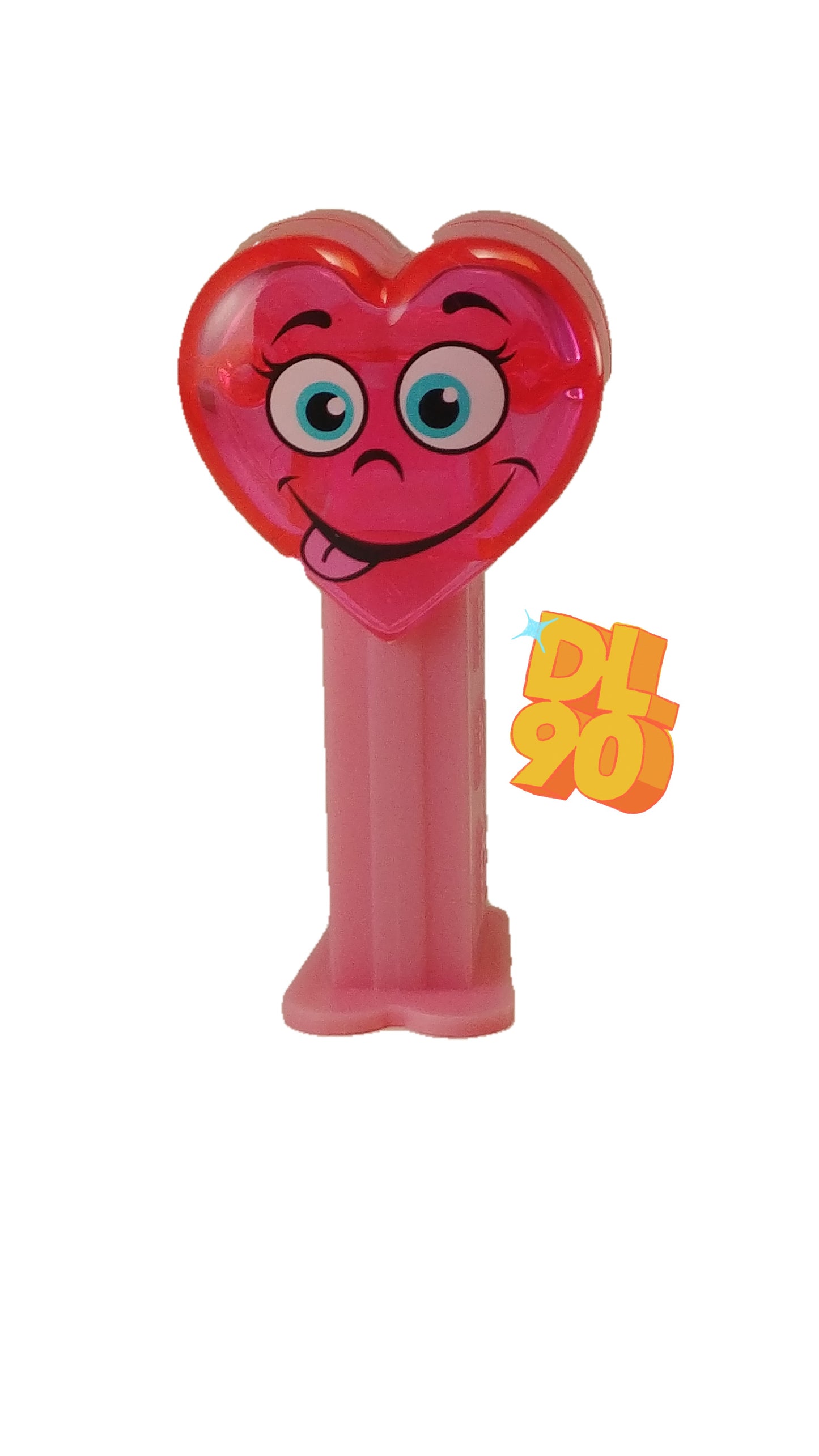 Valentine Pink Heart Pez on Short Stem, Loose!