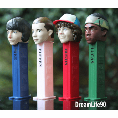 Stranger Things Pez, Eleven, Mike, Lucas and Dustin, LOOSE