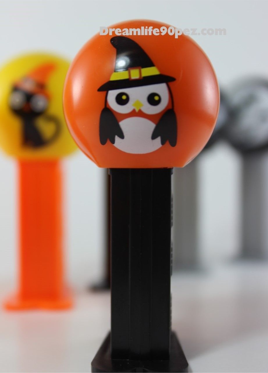 Halloween Pez Mini Dispensers, 6 Piece 2019 Assortment! Bats, Cat, Spider, Ghost, Pumpkin, and "Owl Witch"