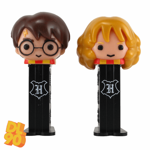 2020 Harry Potter and Hermione Granger Pez Twin Pack, Short Stems, Loose or Mint in Twin Pack! INCLUDES MYSTERY CANDY