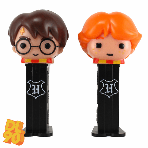 2020 Harry Potter and Ron Weasley Pez Twin Pack, Short Stems, Loose or Mint in Twin Pack! INCLUDES MYSTERY CANDY