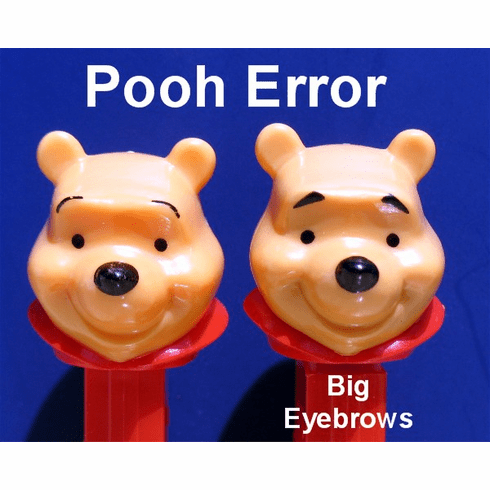 RARE Error Pooh Thick Eyebrows Pez